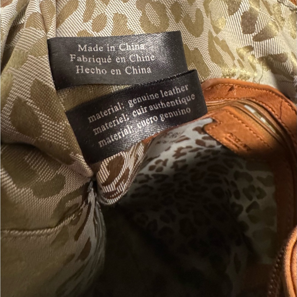Perlina NY Brown Leather Hobo Bag, SUPER Soft Slouch Shoulder W/Buckle Accent - Picture 12 of 14